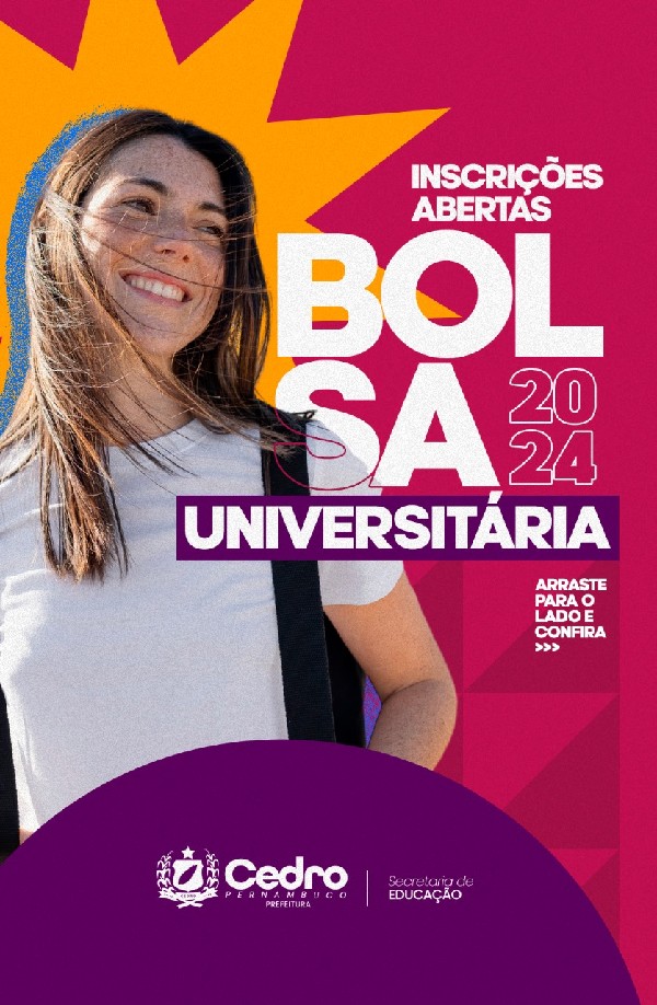 Abertura do Edital de Bolsa Universitária para Estudantes em Vulnerabilidade Socioeconômica em Cedro/PE