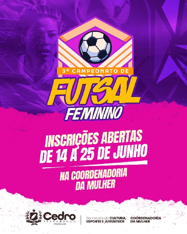 Chegou a hora de brilhar no 3º Campeonato de Futsal Feminino!